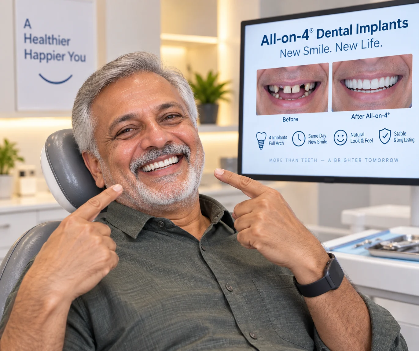 Full-arch implant illustration — treatment illustration